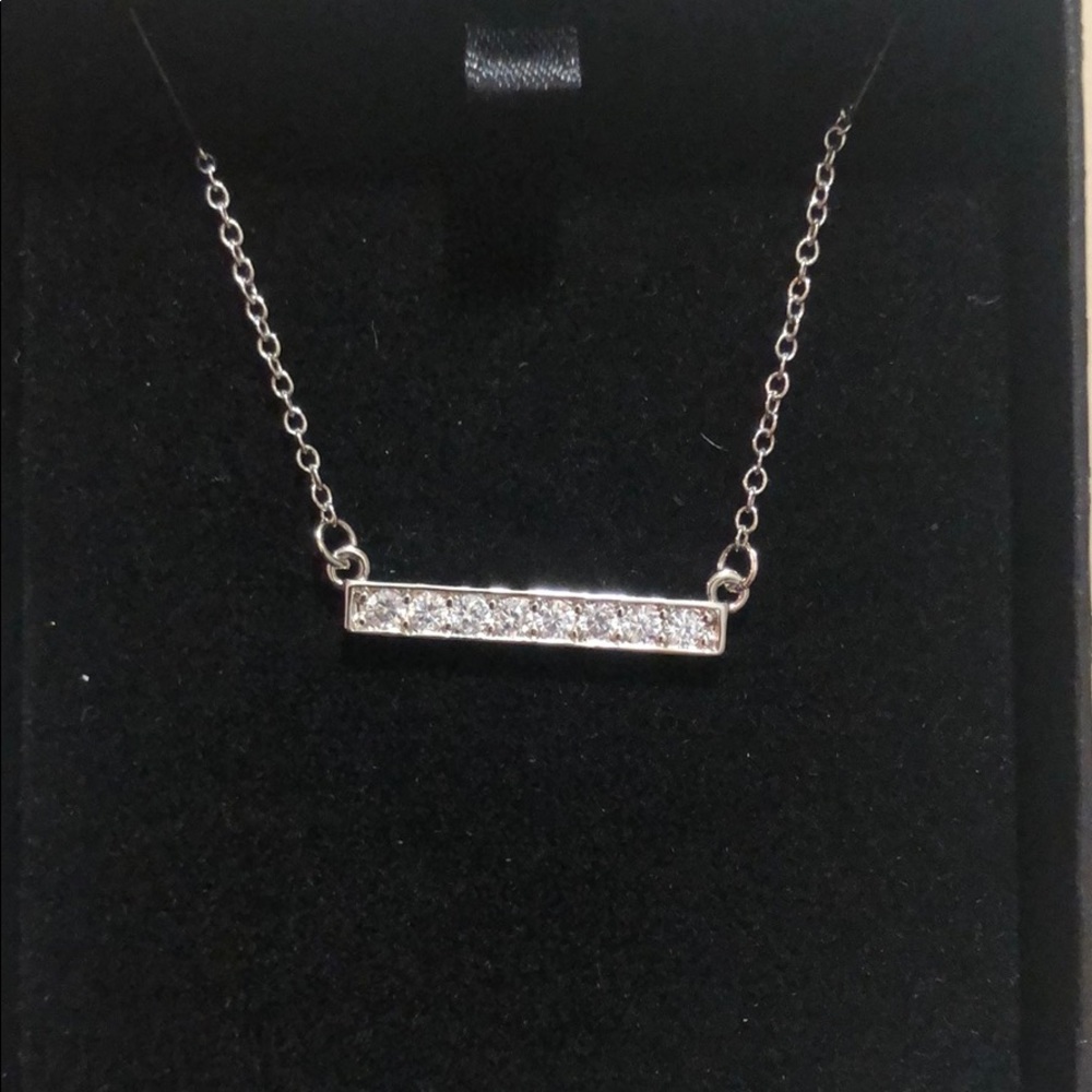 Silver bar necklace